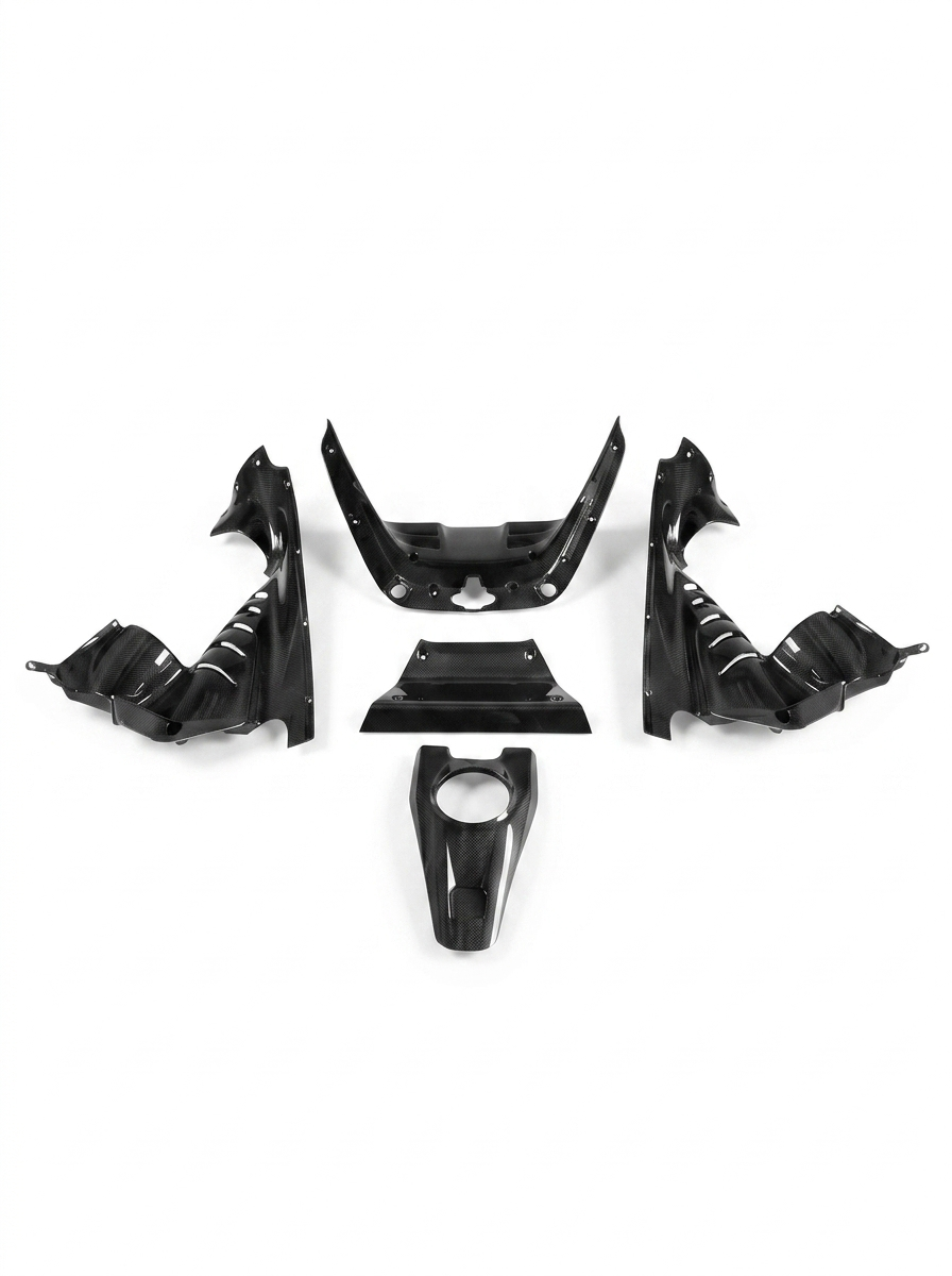 2019+ Ferrari SF90 OEM Style Engine Compartment Cover Plate - Dry Carbon Fiber