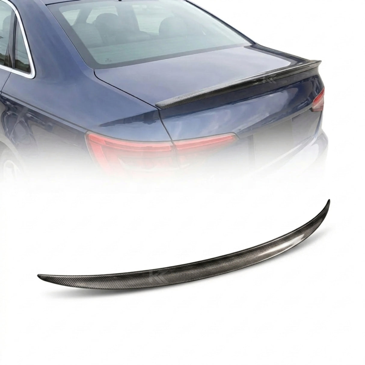 2022–2024 Audi A4 S-Line / S4 B9 Sedan Rear Trunk Spoiler Wing Lip – Carbon Fiber