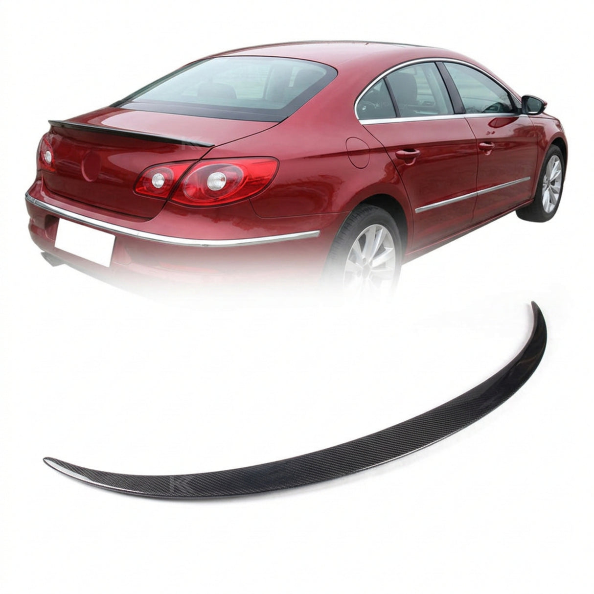 2008–2012 Volkswagen Passat CC Ducktail Style Rear Trunk Spoiler – Carbon Fiber