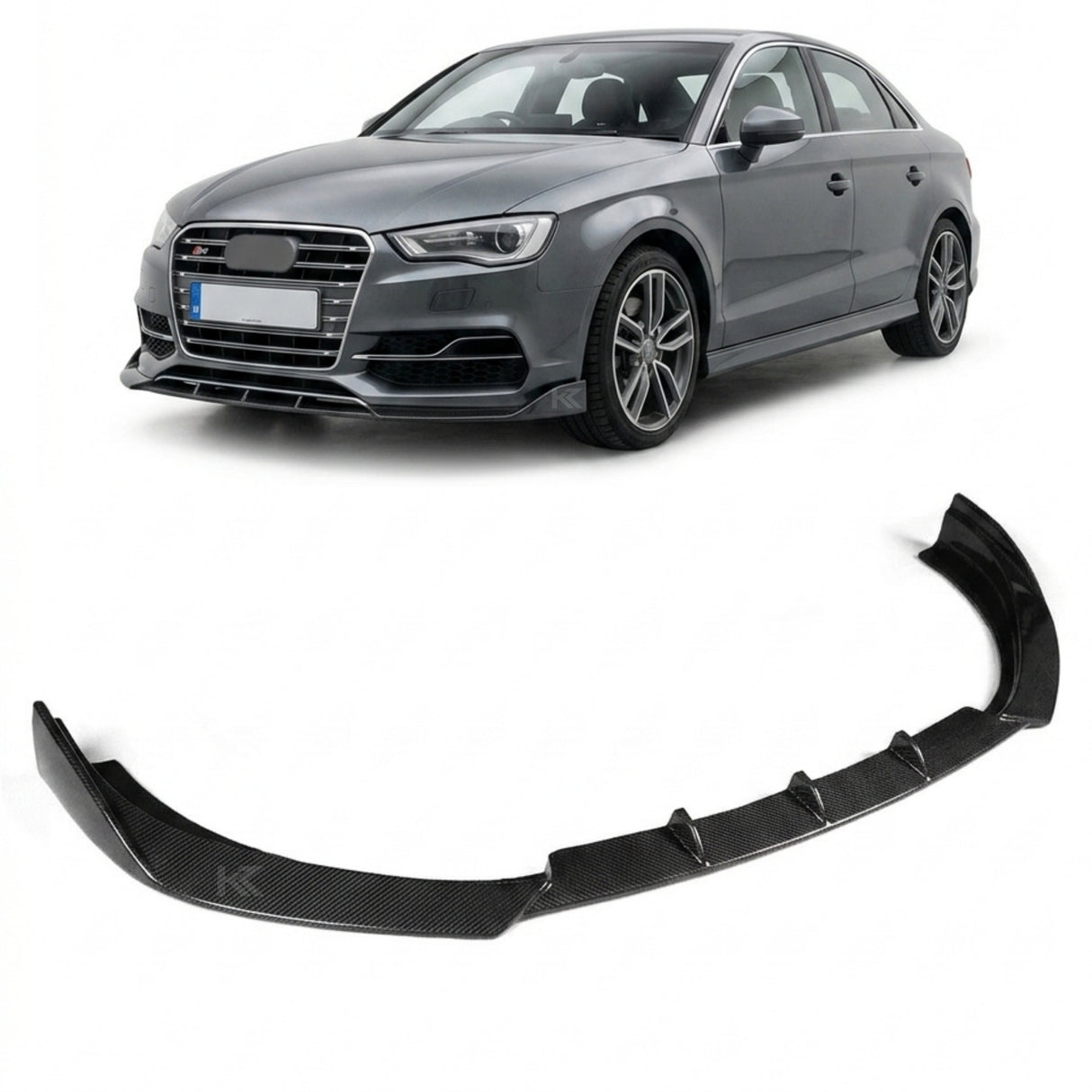2014–2016 Audi A3 S-Line / S3 8V Sedan Front Bumper Splitter – Carbon Fiber