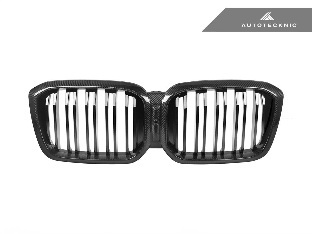 AutoTecknic Dry Carbon Fiber Dual-Slats Front Grille Set - BMW F97 X3M LCI | F98 X4M LCI