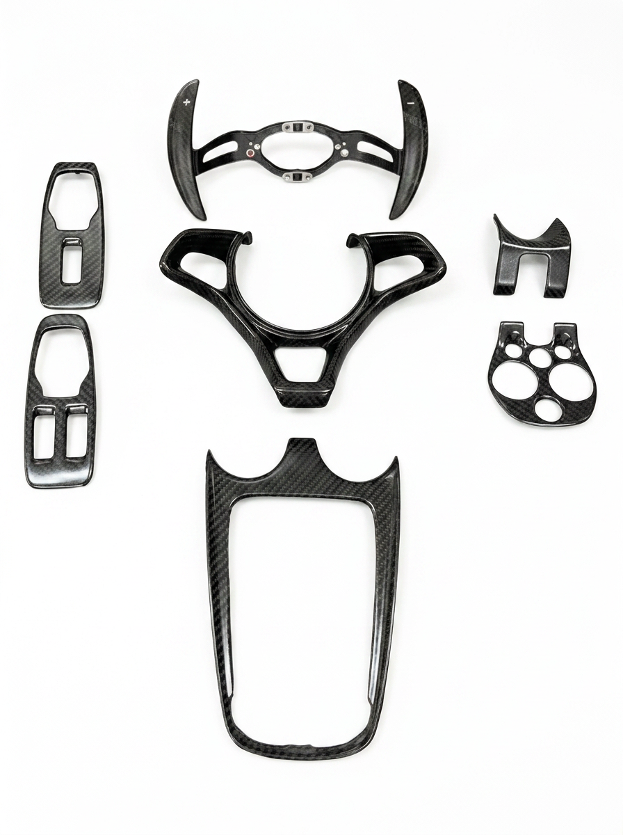 McLaren 540C 570S Spider Dry Carbon Fiber Interior Trim Set OEM Style 2015 - 2019