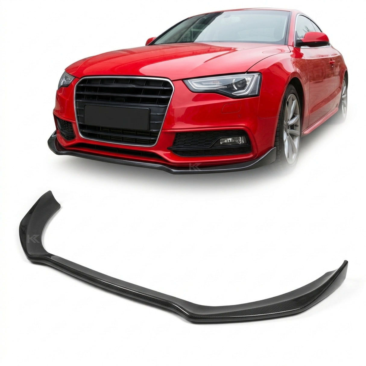 2013–2016 Audi A5 Quattro B8.5 Coupe Front Bumper Lip – Carbon Fiber