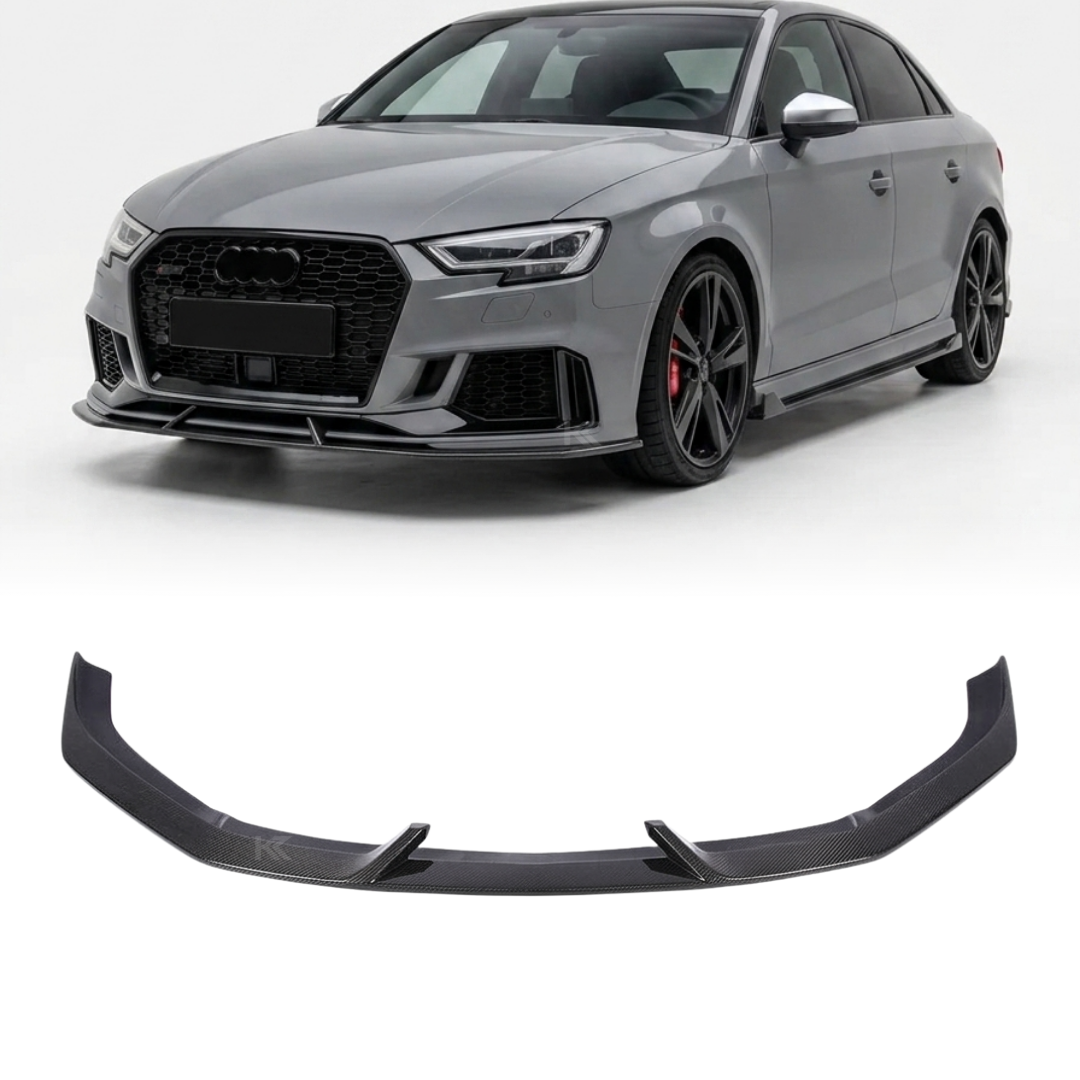 2017–2019 Audi RS3 8V Sedan Front Lip – Carbon Fiber