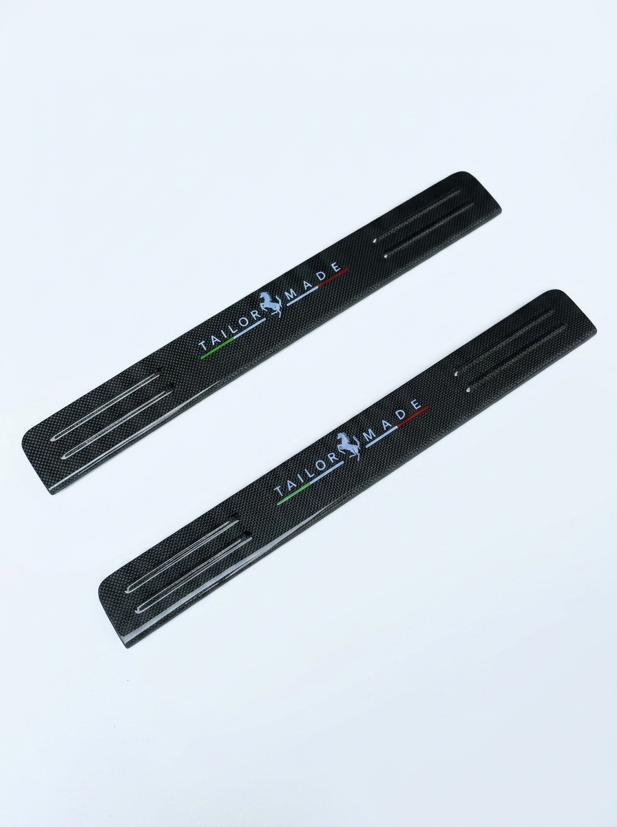 2019+ Ferrari SF90 Stradale OEM Style Door Sill Trims - Dry Carbon Fiber