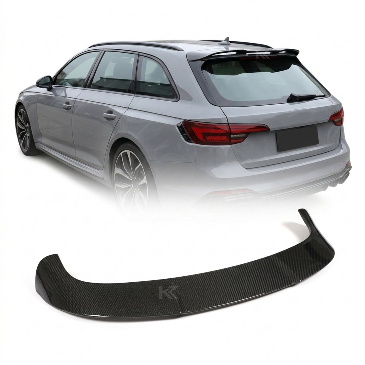 2017–2024 Audi RS4 B9 Avant Single Deck Rear Window Wing Spoiler – Dry Carbon Fiber