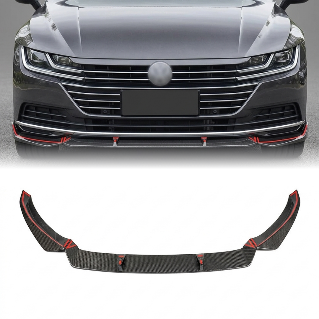 2017–2021 Volkswagen Arteon 3H7 Front Lip Splitter – Carbon Fiber
