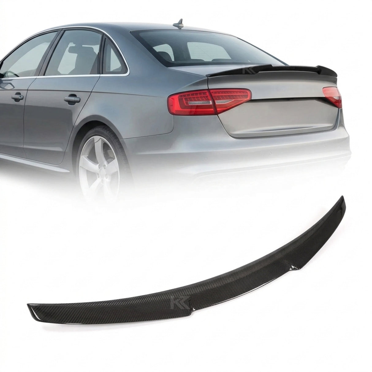 2013–2016 Audi A4 S-Line / S4 B8.5 Sedan Rear Trunk Lip Spoiler Wing – Carbon Fiber