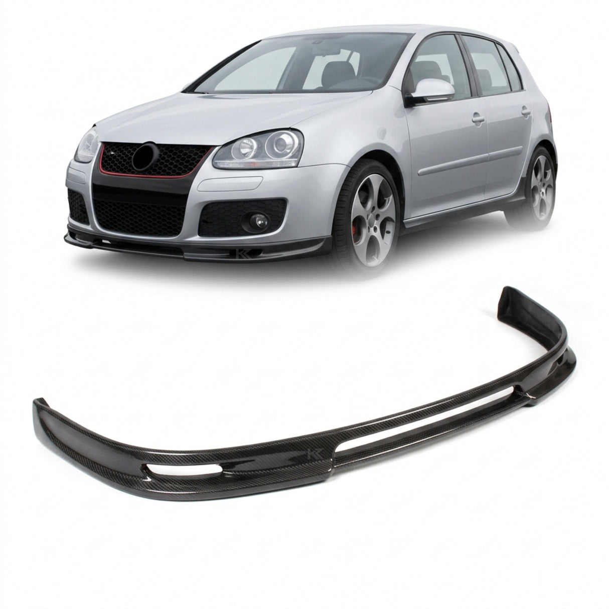 2006–2009 Volkswagen Golf GTI MK5 A Style Front Bumper Splitter – Carbon Fiber