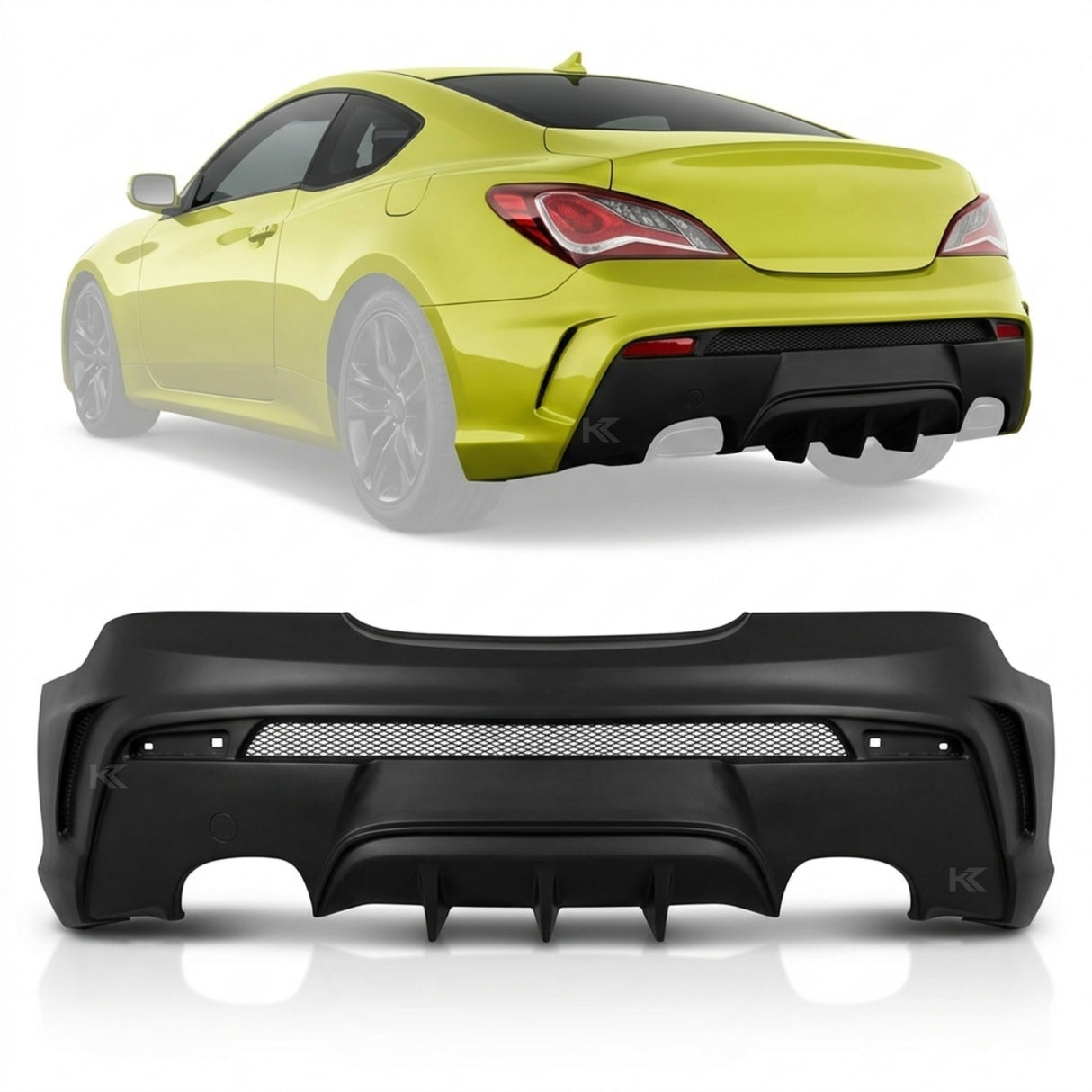 2010–2016 Hyundai Genesis Coupe MSR Style Rear Bumper – Fiberglass (FRP)