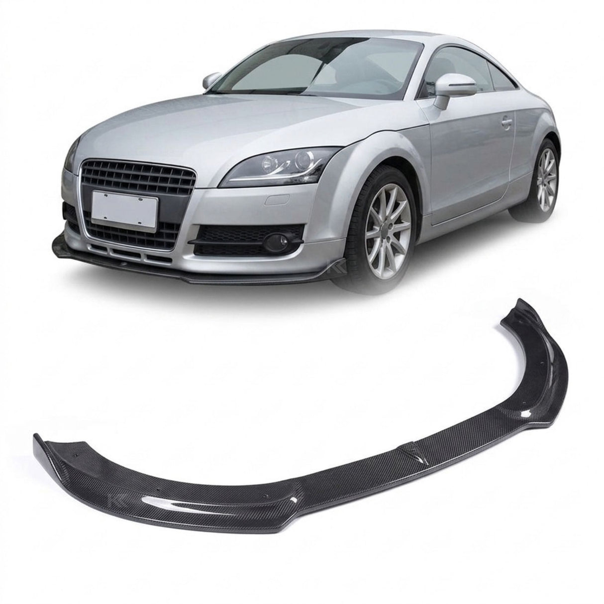 2008–2009 Audi TT 8J MK2 Coupe Front Bumper Lip Splitter – Carbon Fiber