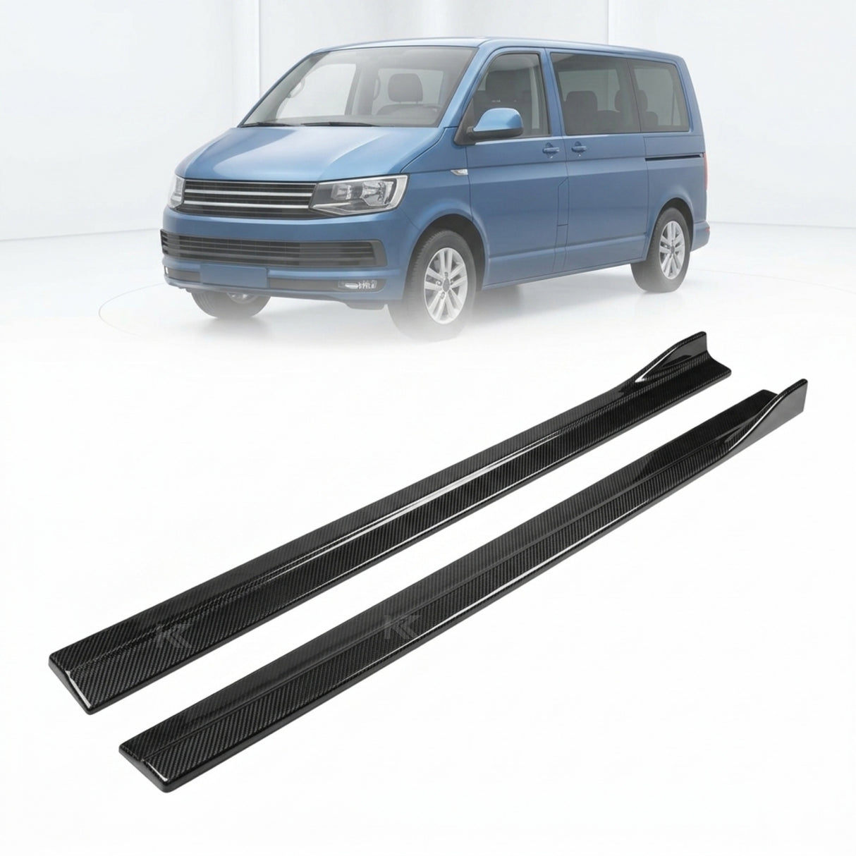 2015–2020 Volkswagen Transporter / Multivan / Caravelle T6 Side Skirt Extensions – Carbon Fiber