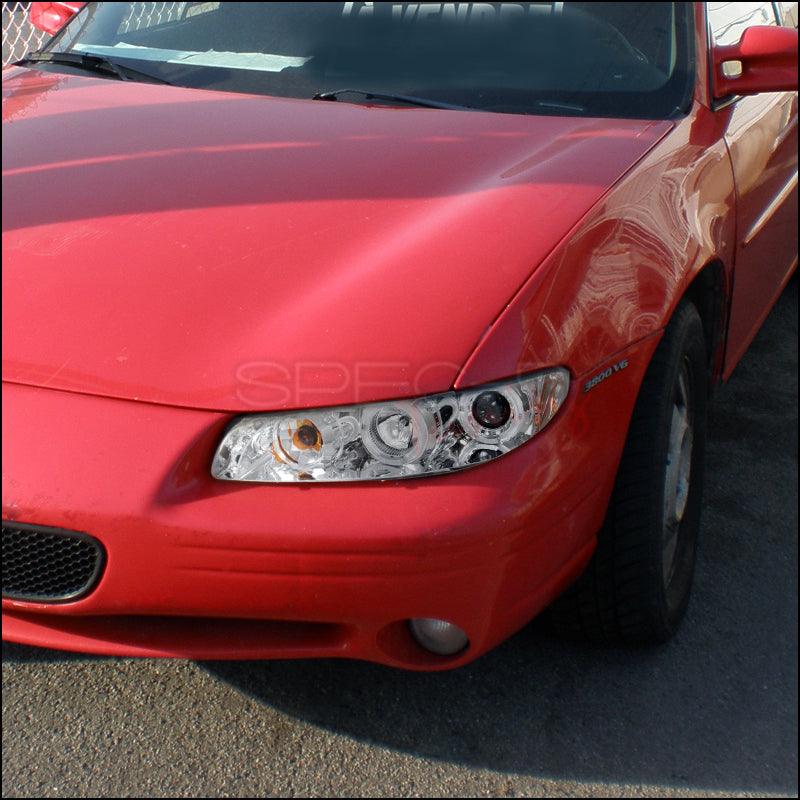 Spec-D Projector Headlights Pontiac Grand Prix (97-03) LED Halo - Black or Chrome