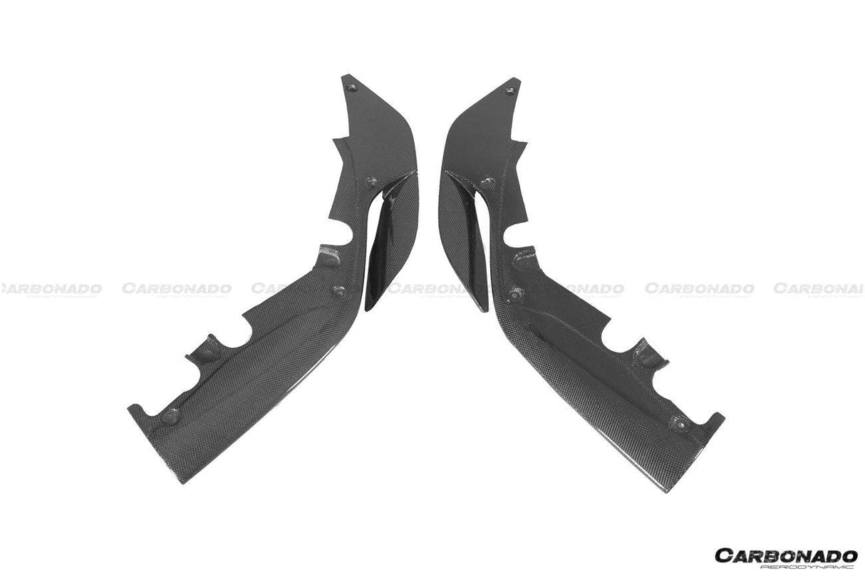 2018-2022 Ferrari 488 Pista OEM Style Carbon Fiber Front Bumper Side Splitter