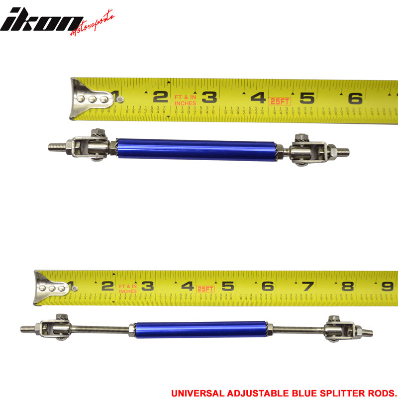Universal Adjustable 5.5"-8" 2PCS Blue Bumper Lip Splitter Chin Rod