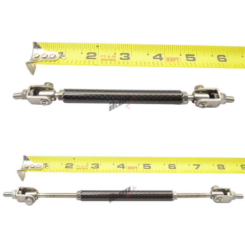 Fits 07-13 BMW E90 E92 E93 2Dr K3 CF Front Bumper Lip&Splitter Rod