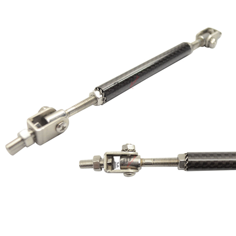 Fits 07-13 BMW E90 E92 E93 2Dr K3 CF Front Bumper Lip&Splitter Rod