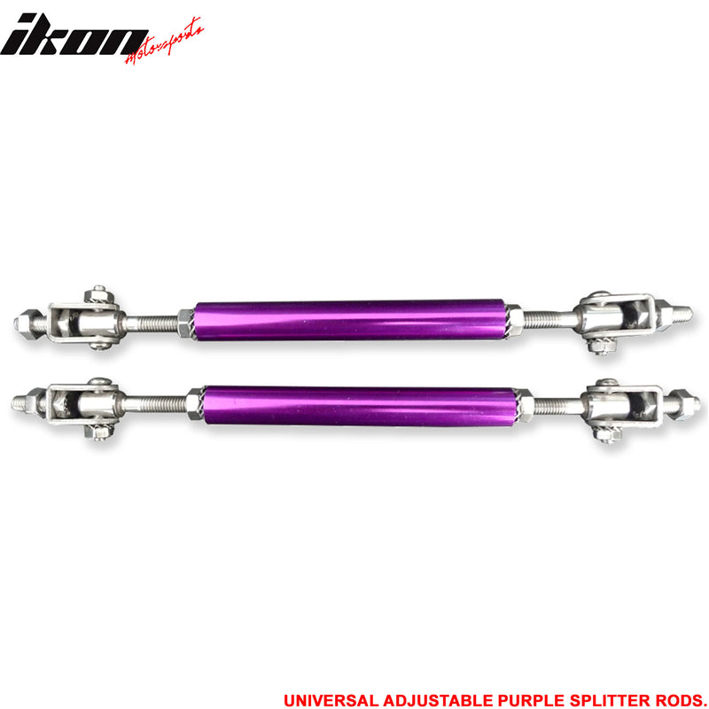 Universal Adjustable 5.5"-8" Purple Front Lip Strut Rod Support Steel