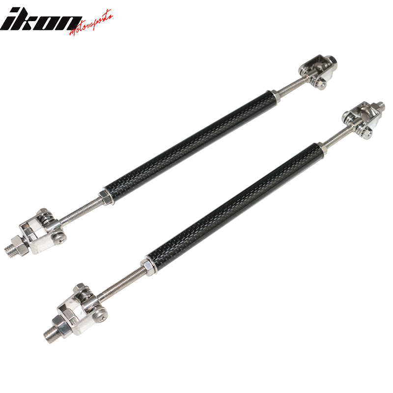 Universal RB 68x20in PP Front Bumper Lip & CF Splitter Rod