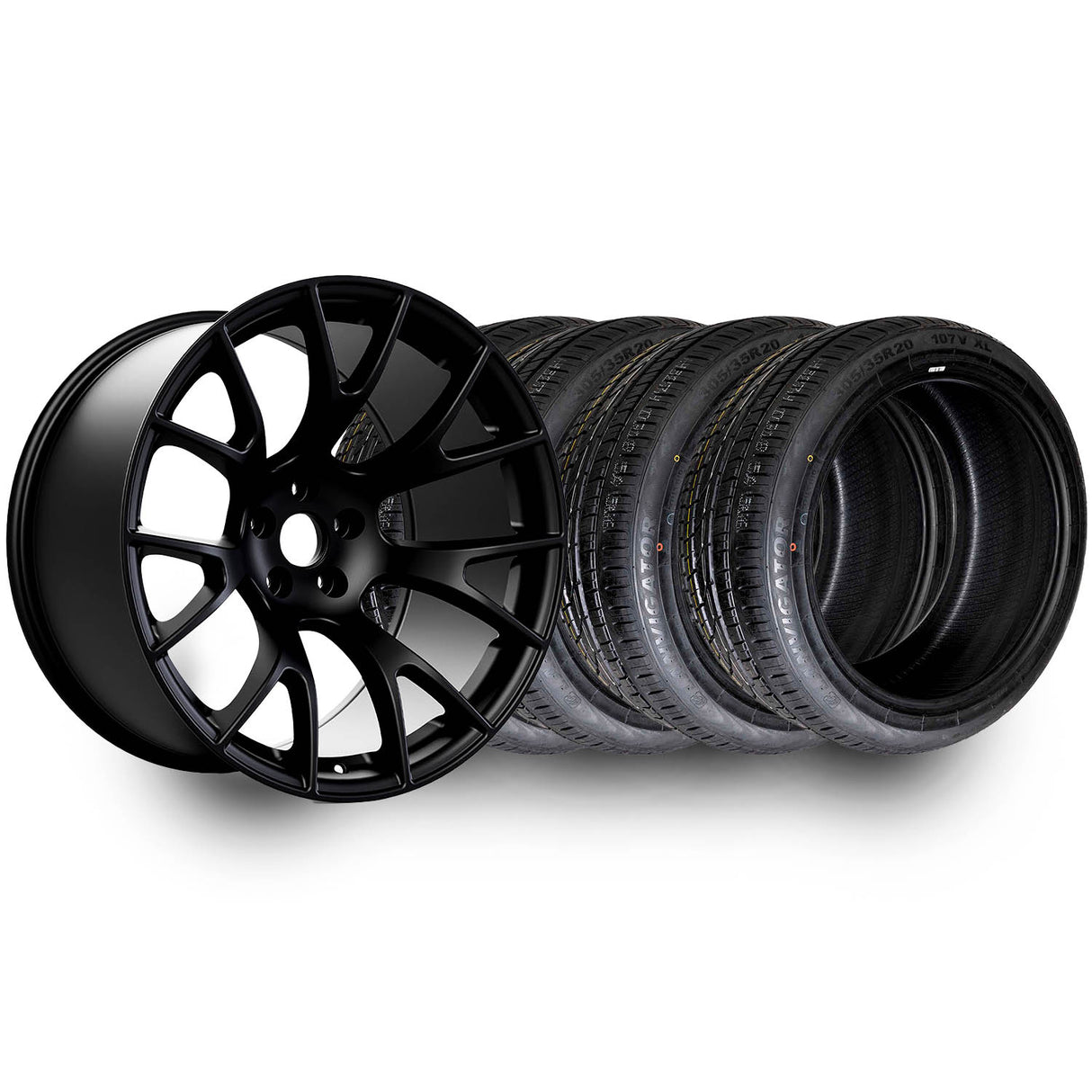 Hellcat Style Widebody Wheels & Tire Package 20x11 - Vicrez
