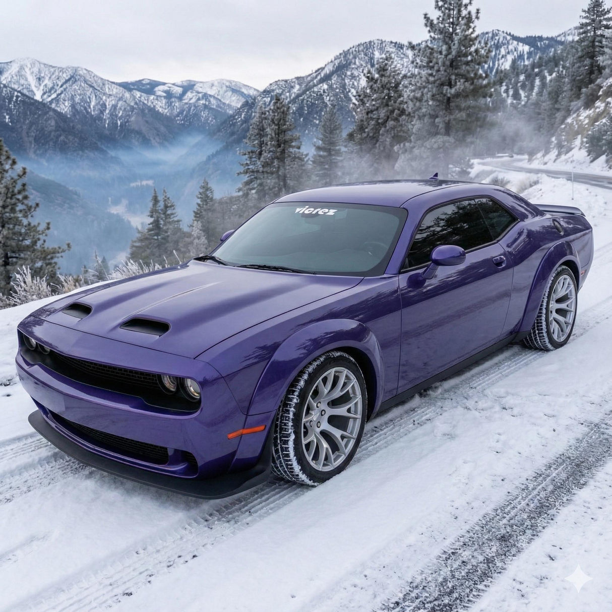 20x11 Hellcat Style Widebody Matte Silver Wheels & Tires - Vicrez