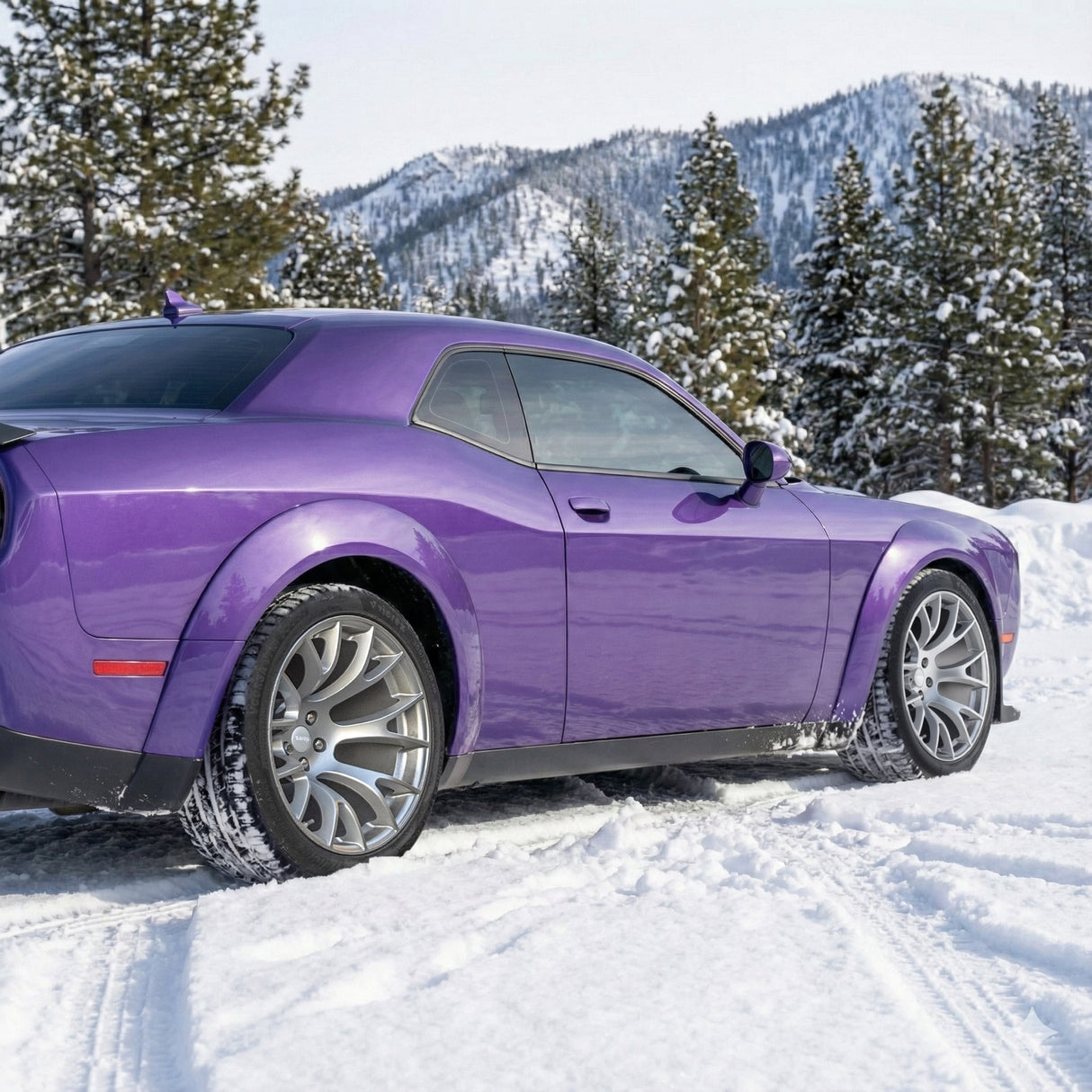 20x11 Hellcat Style Widebody Matte Silver Wheels & Tires - Vicrez