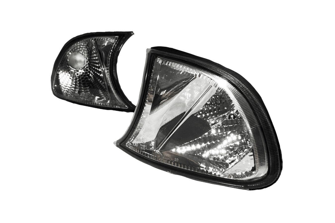2002-2003 BMW 3 Series E46 2D / Convertible & 2002-2006 E46 M3 Screw-On JDM Crystal Clear Corner Lights - K2 Industries