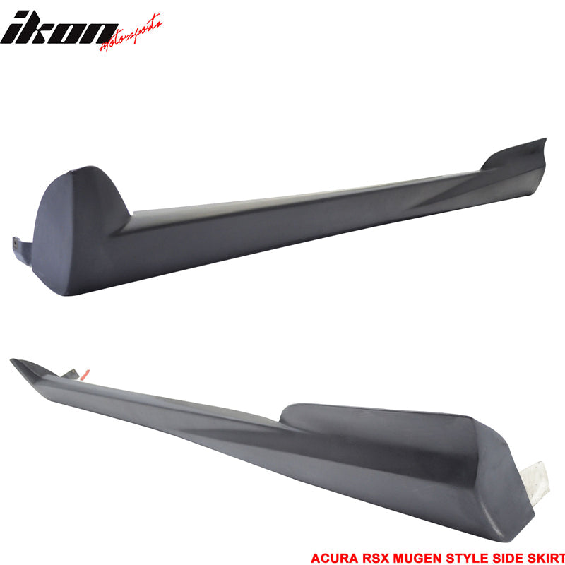 2002-2006 Acura RSX Mugen Style Unpainted Black Side Skirts Skirt PU