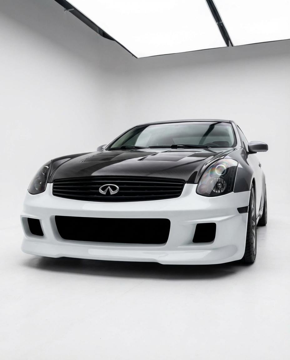 2003-2007 Infiniti G35 Type G Style Front Bumper Cover - 1 Piece - FRP