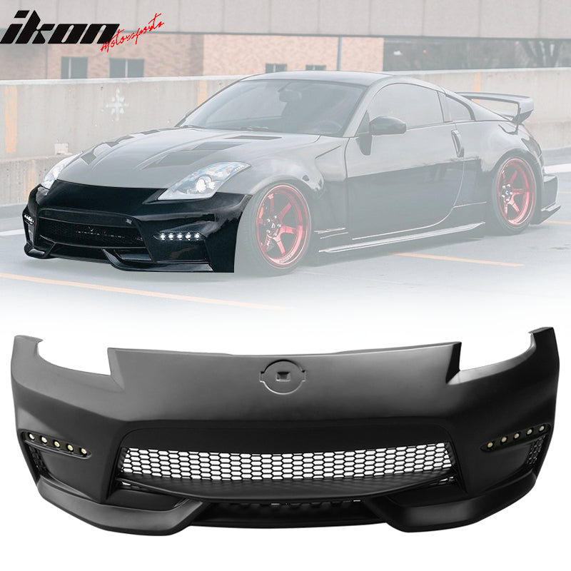 2003-2008 Nissan 350z to 370z Front Bumper Conversion NIS Style Black