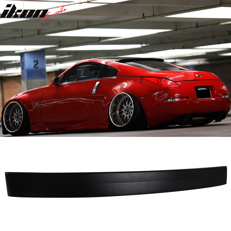 2003-2008 Nissan 350Z RS Style Roof Spoiler Wing Unpainted Black ABS