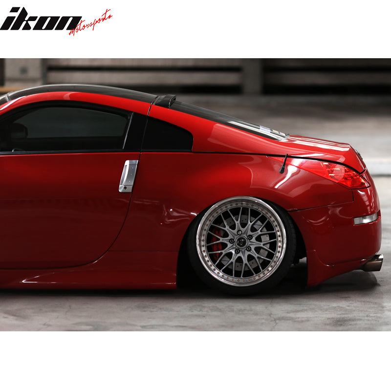 2003-2008 Nissan 350Z RS Style Roof Spoiler Wing Unpainted Black ABS