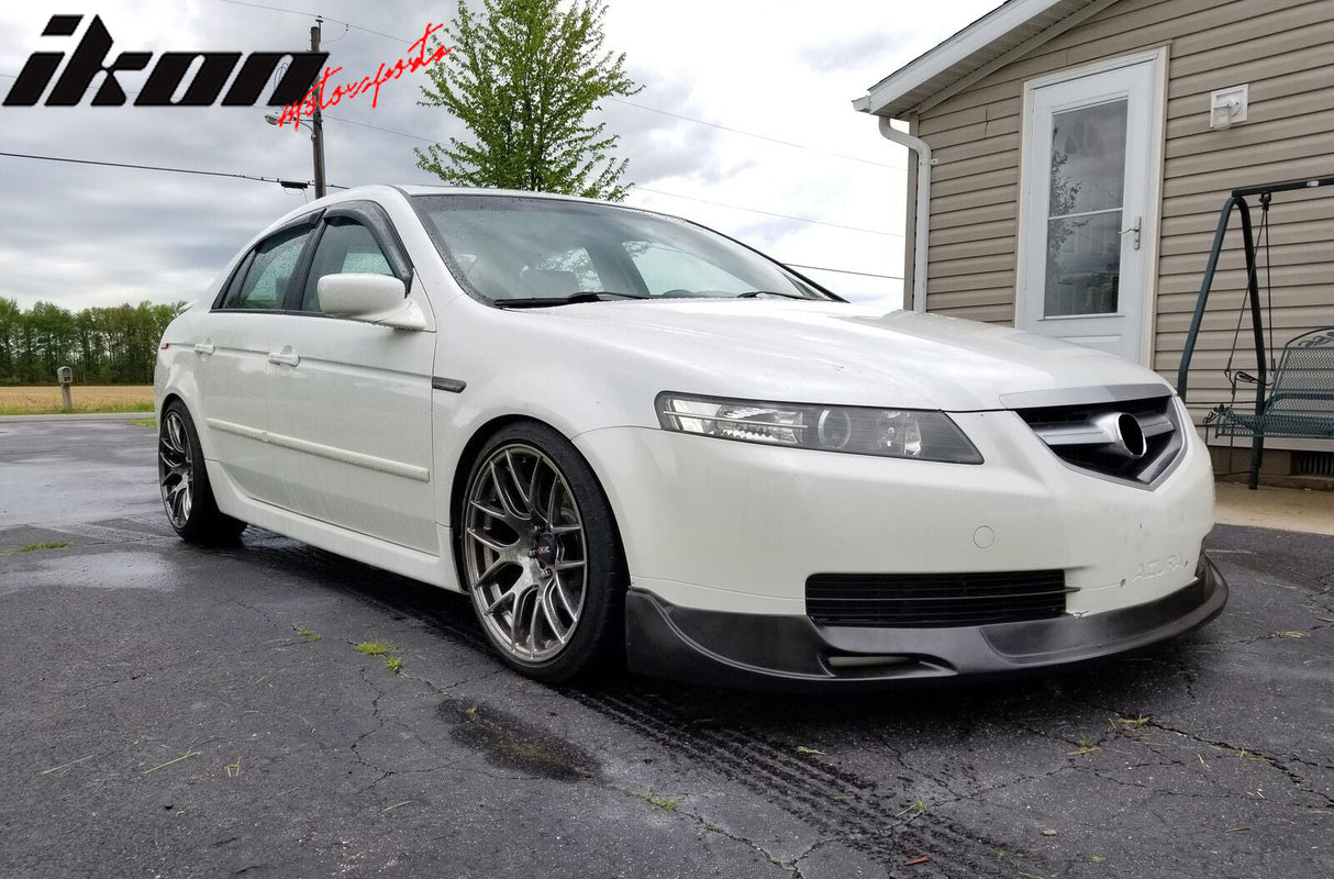 2004-2006 Acura TL Sedan MU Style Unpainted Black Front Bumper Lip PU