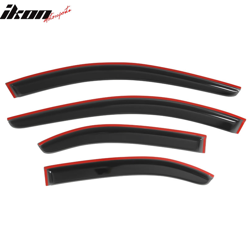 2004-2008 Acura TSX Slim Style Smoke Tinted Visor Windows Acrylic