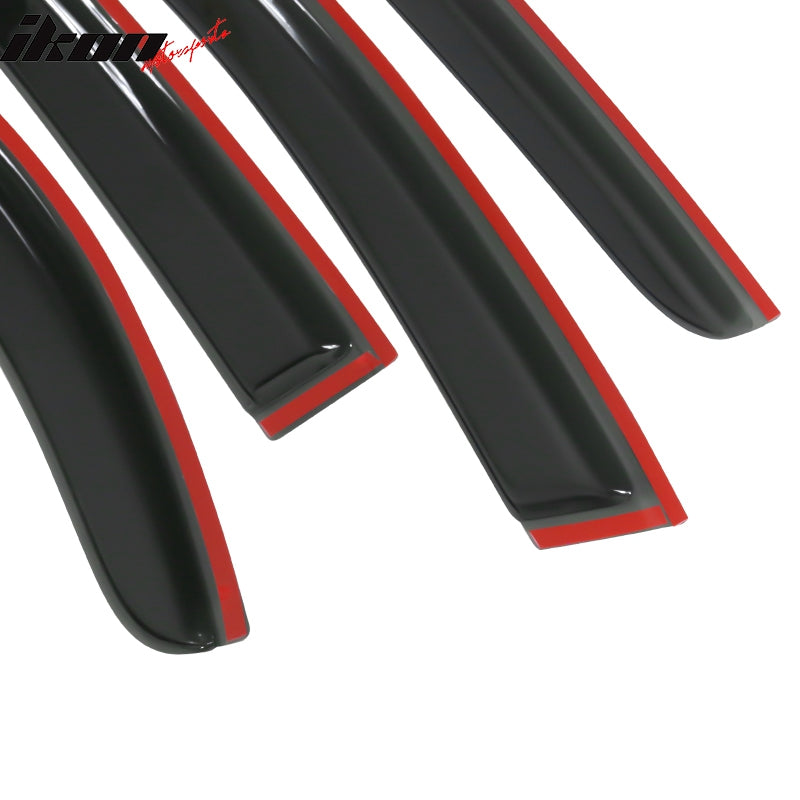 2004-2008 Acura TSX Slim Style Smoke Tinted Visor Windows Acrylic