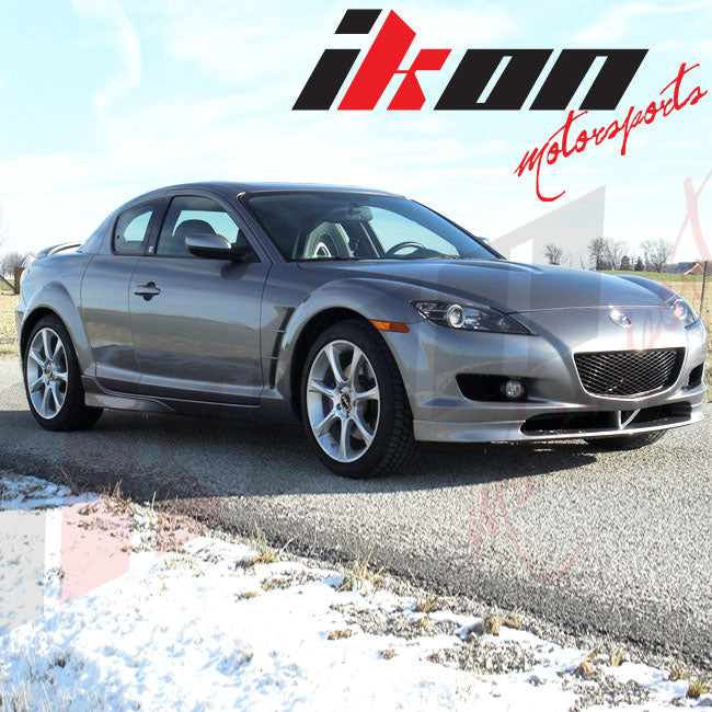 2004-2010 Mazda RX8 OE Style Unpainted Black Side Skirts Extension PU