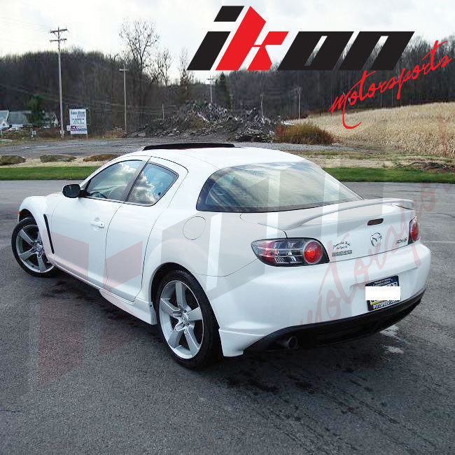 2004-2010 Mazda RX8 OE Style Unpainted Black Side Skirts Extension PU