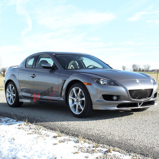 2004-2010 Mazda RX8 OE Style Unpainted Black Side Skirts Extension PU