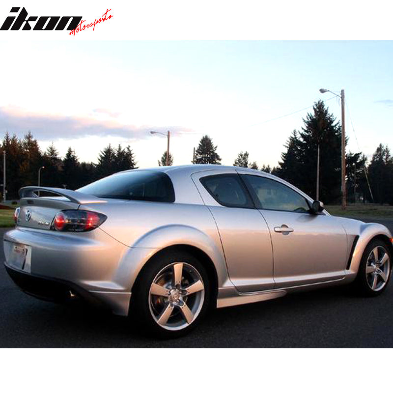 2004-2010 Mazda RX8 OE Style Unpainted Black Side Skirts Extension PU