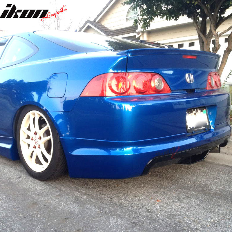 2005-2006 Acura RSX Mugen Style Unpainted Black Rear Bumper Lip Aprons