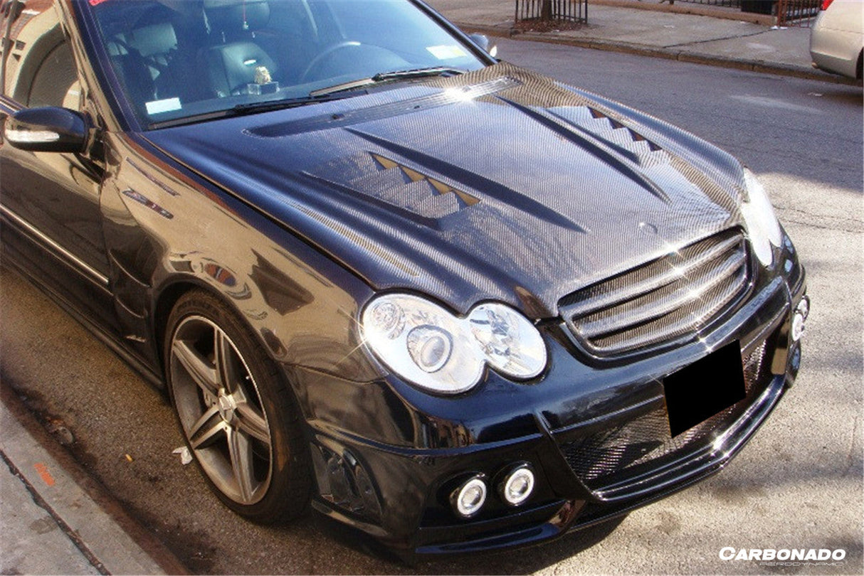 2003-2008 Mercedes Benz W209 CLK W203 C55 AMG WI Style Hood Bonnet
