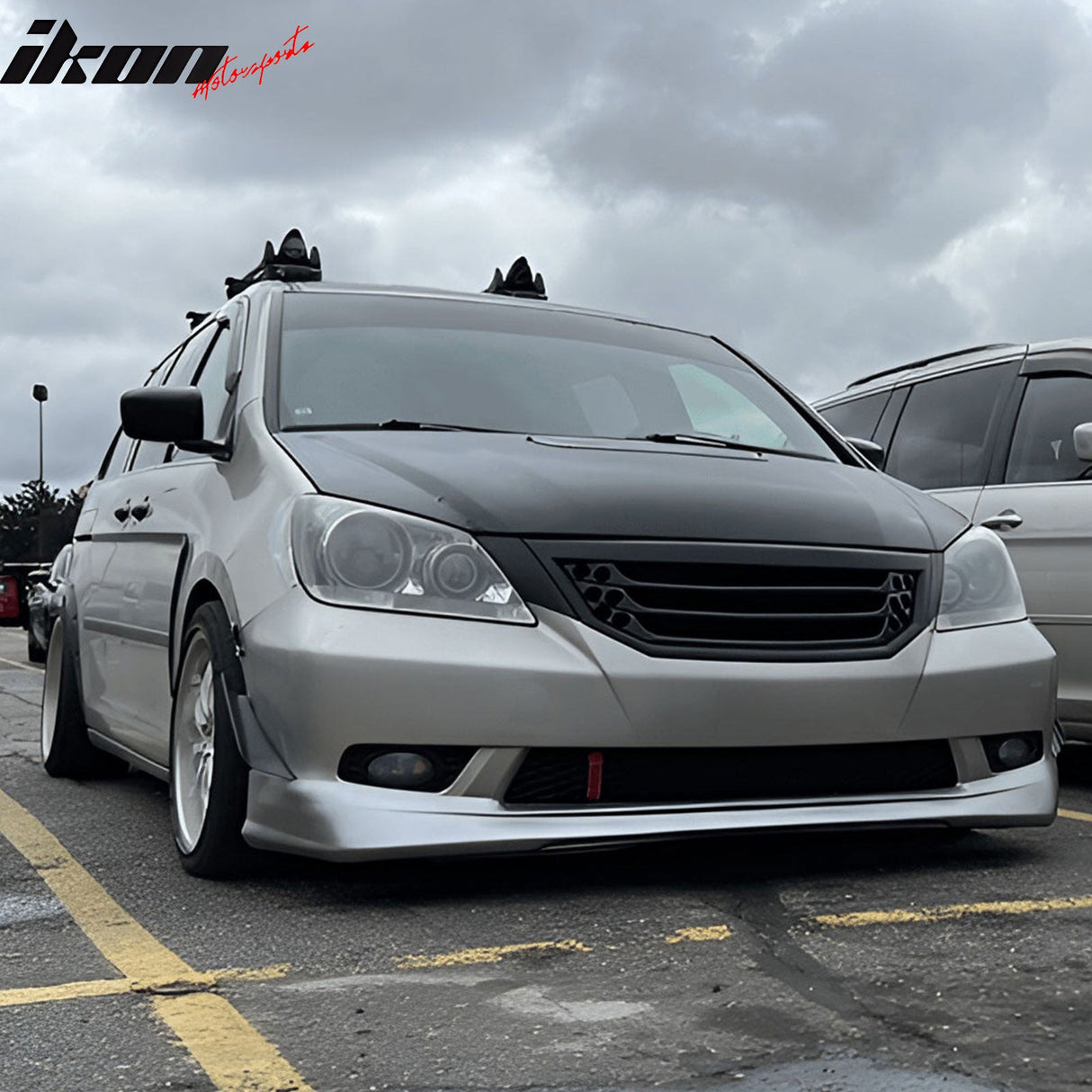 2005-2007 Honda Odyssey Unpainted Black Front Bumper Lip Spoiler PU