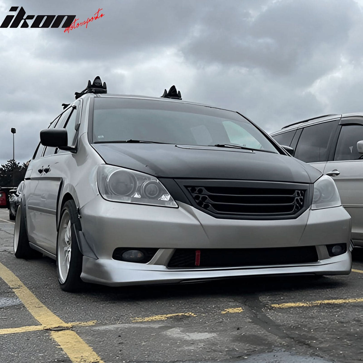 2005-2007 Honda Odyssey Unpainted Black Front Bumper Lip Spoiler PU