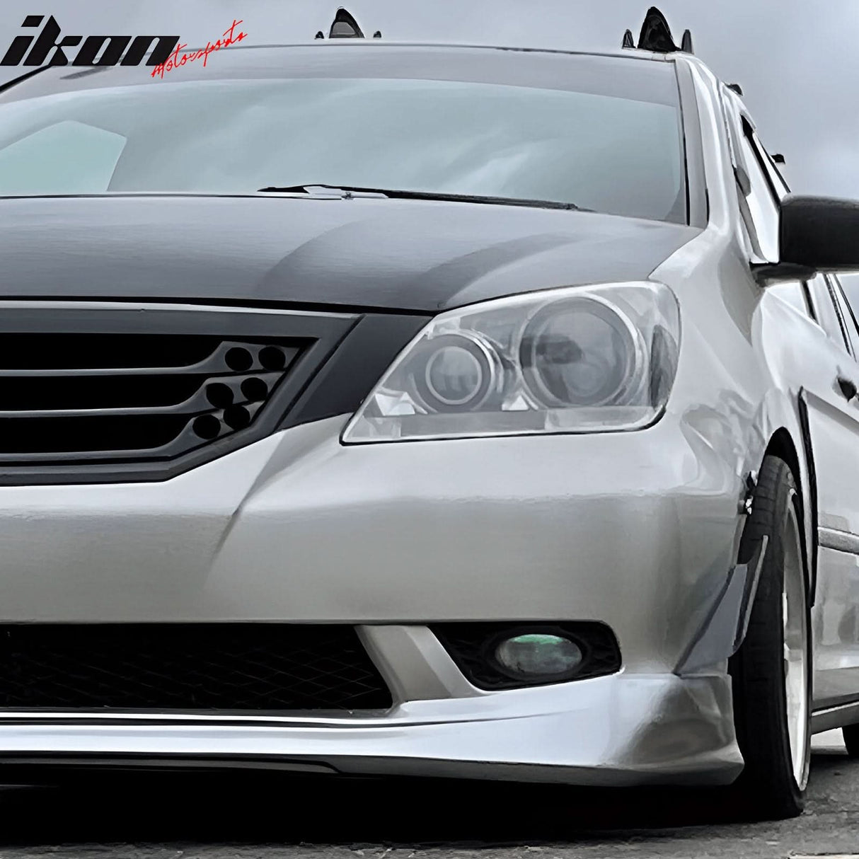 2005-2007 Honda Odyssey Unpainted Black Front Bumper Lip Spoiler PU