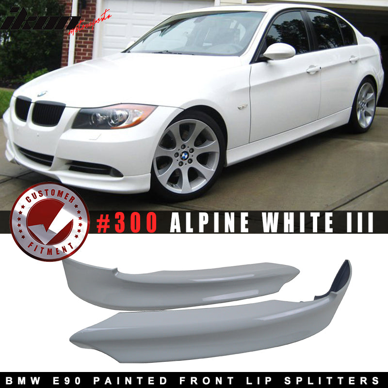 Fits 05-08 BMW E90 3-Series OE Front Lip Splitter 2PC OE Color