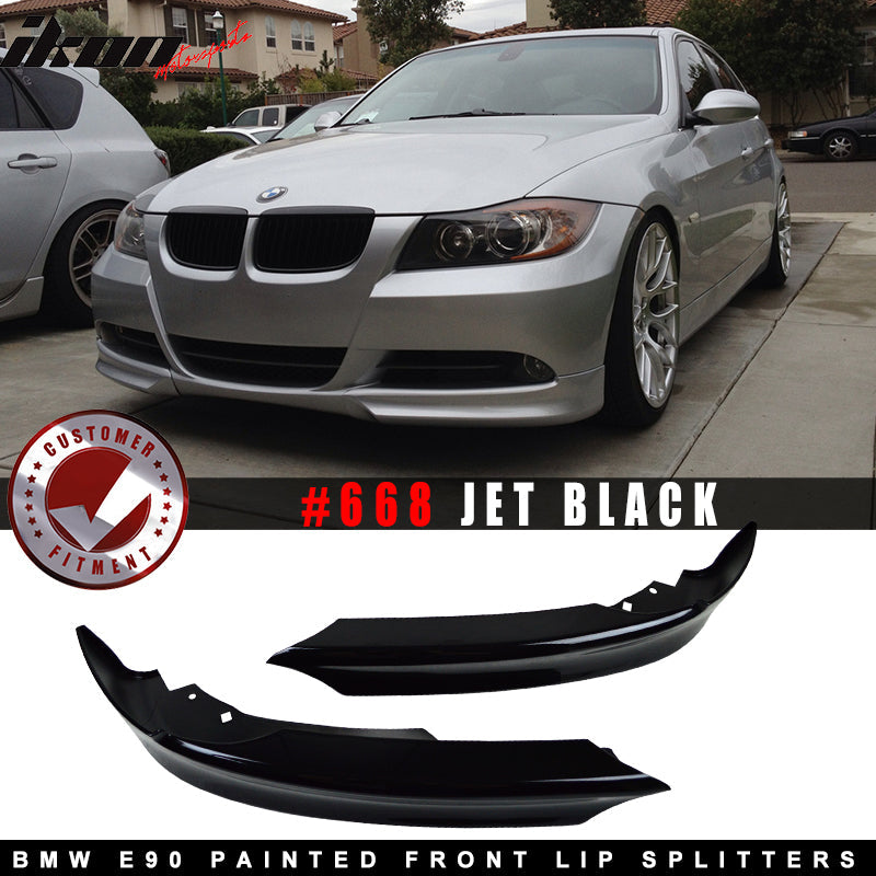 Fits 05-08 BMW E90 3-Series OE Front Lip Splitter 2PC OE Color