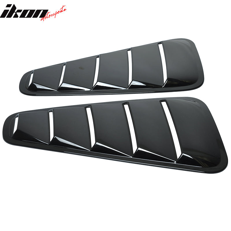 2005-2009 Ford Mustang OEM Style Painted #UA Ebony Window Side Louver