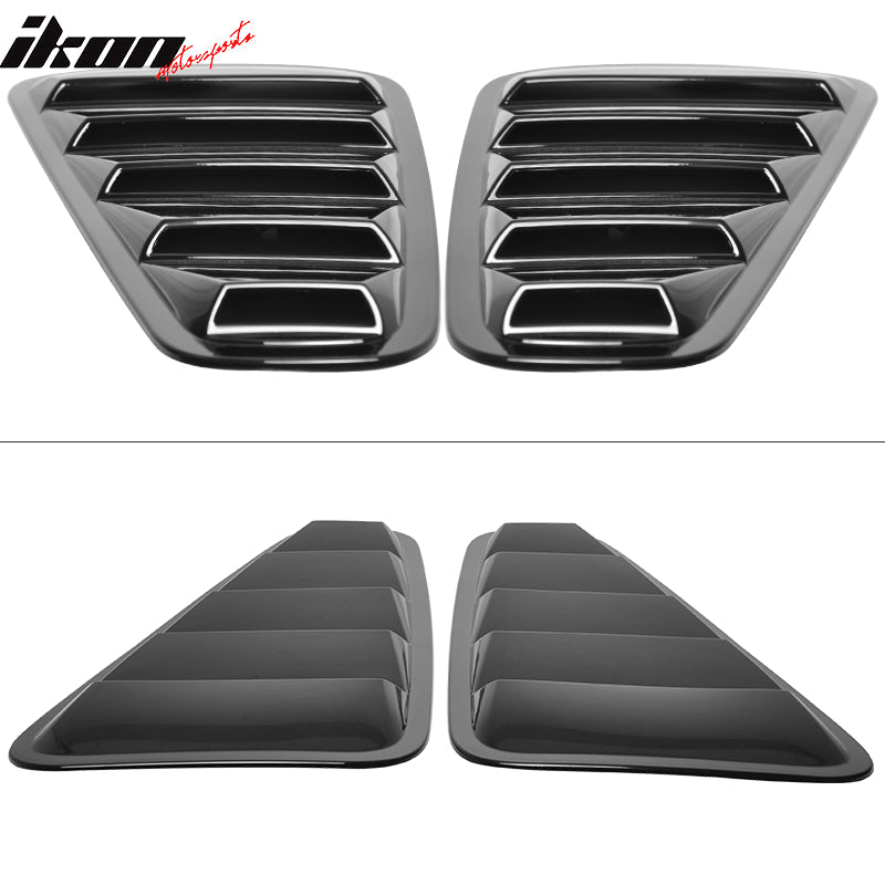 2005-2009 Ford Mustang OEM Style Painted #UA Ebony Window Side Louver