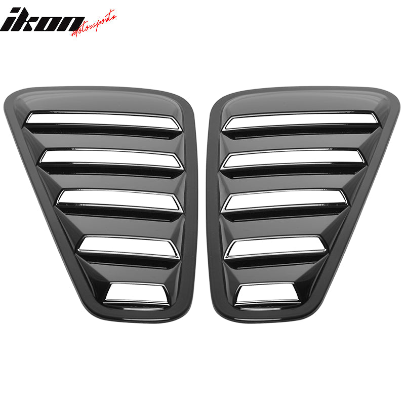 2005-2009 Ford Mustang OEM Style Painted #UA Ebony Window Side Louver