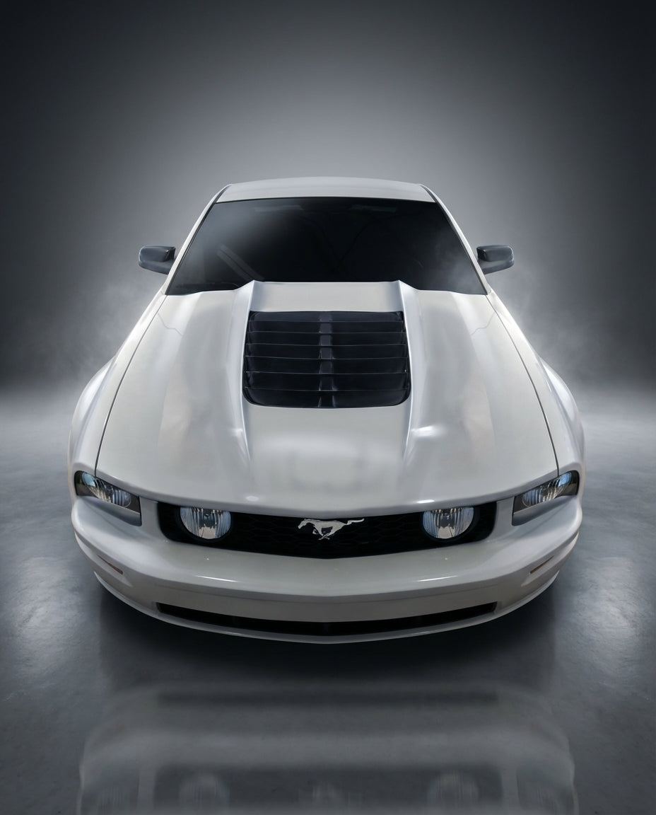 2005-2009 Ford Mustang GT500 V2 Style Hood - 1 Piece - FRP